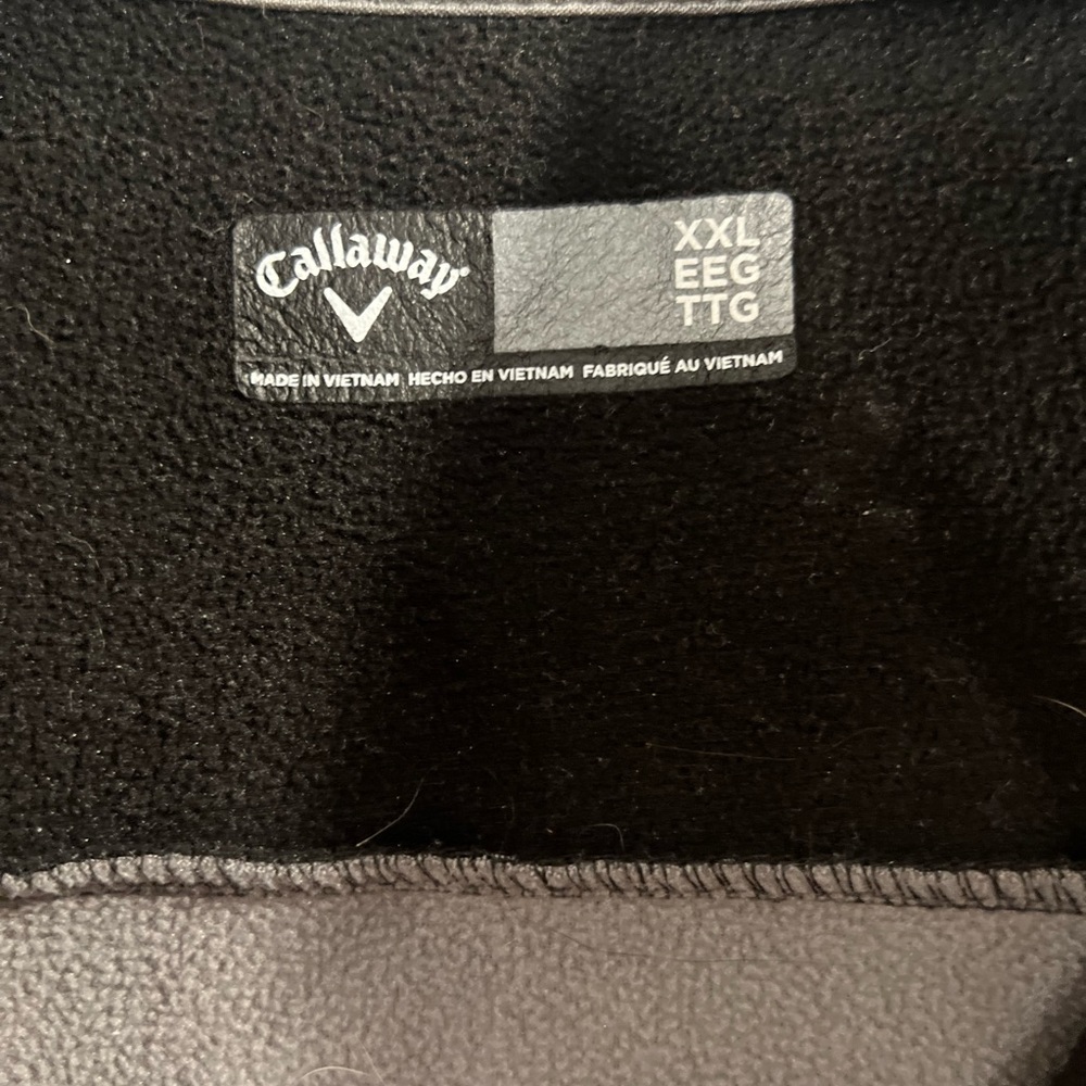 Men’s Callaway XXL quarter zip gray/black golf jacket